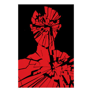 Zerbrochene rote Reflexion Poster