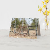 Zerbrochene Split Eisenbahnzaun - passen Sie jede  Karte (Gelbe Blume)