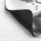 Zerbrochene Tasse mit Baum. Mousepad (Ecke)