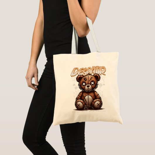 Zerbrochene Teddy Tote Bag - kämpft, aber stark Tragetasche (Vorderseite (Produkt))