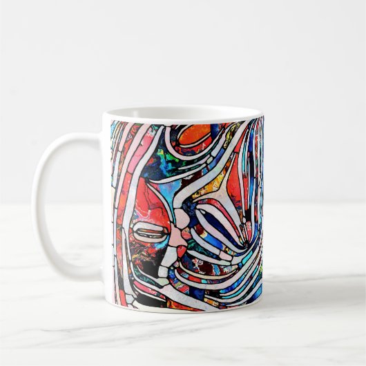 Zerbrochene Texturen: Verbleibte Glass Unity Kaffeetasse (Links)