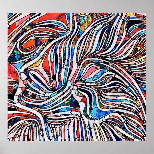 Zerbrochene Texturen: Verbleibte Glass Unity Poster (Vorne)