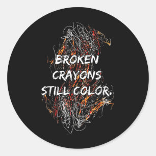Zerbrochene Verrückte können Kinder noch immer von Runder Aufkleber