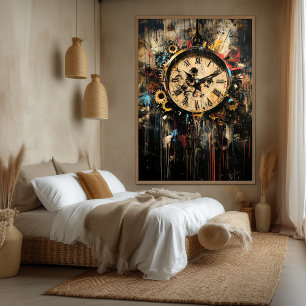 Zerbrochene Zeit Zeitgenössische expressionistisch Leinwanddruck