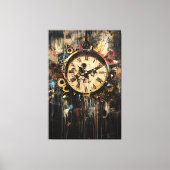 Zerbrochene Zeit Zeitgenössische expressionistisch Leinwanddruck (Vorderseite)