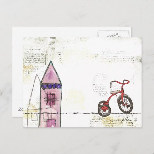 Zerbrochene Zuhause Postkarte (Vorne/Hinten)