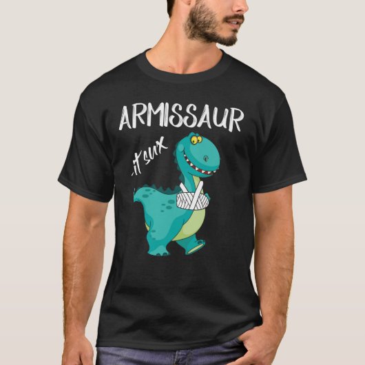 Zerbrochener Arm Dinosaurier It Sux T-Shirt (Vorderseite)