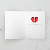 Zerbrochener Herzklub / Faltkarte Feiertagskarte (Innenseite)