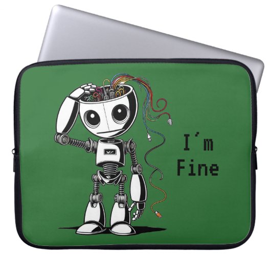 Zerbrochener Roboter - Ich bin gut Laptopschutzhülle (Vorderseite)