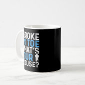 Zerbrochener Spaß Funny Broken Toe Survivor Kriege Kaffeetasse (Vorderseite Links)