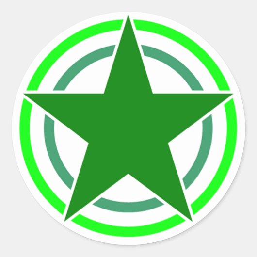 Zerbrochener Zwei-Circle-Star 15 Runder Aufkleber (Vorderseite)