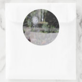 Zerbrochenes Fenster Runder Aufkleber (Tasche)