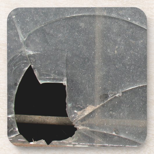 Zerbrochenes Fenster Untersetzer (Vorderseite)