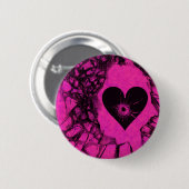 Zerbrochenes gebrochenes Loch in meinem Herzen Button (Vorne & Hinten)