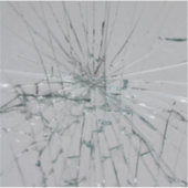 Zerbrochenes Glas Aufkleber (Vorderseite)