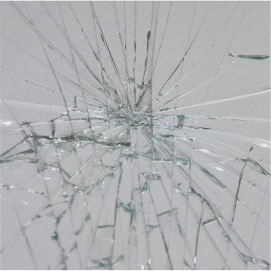 Zerbrochenes Glas Aufkleber (Vorderseite)