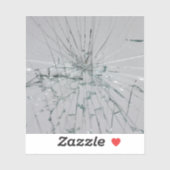 Zerbrochenes Glas Aufkleber (Blatt)