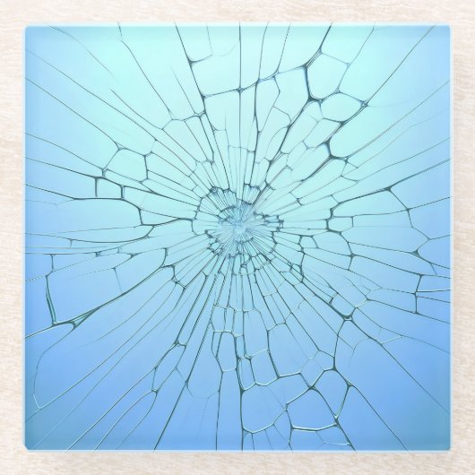 zerbrochenes Glas, Glasuntersetzer (Vorderseite)