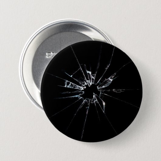 Zerbrochenes Glas Nr. 1 Button (Vorne & Hinten)