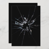 Zerbrochenes Glas Nr. 1 Einladung (Vorne/Hinten)
