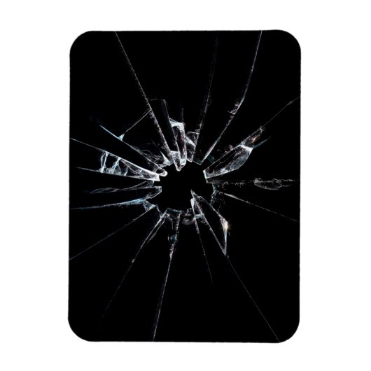 Zerbrochenes Glas Nr. 1 Magnet (Vertikal)