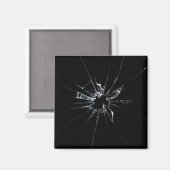 Zerbrochenes Glas Nr. 1 Magnet (Vorderseite/Rückseite)