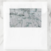 Zerbrochenes Glas Rechteckiger Aufkleber (Tasche)