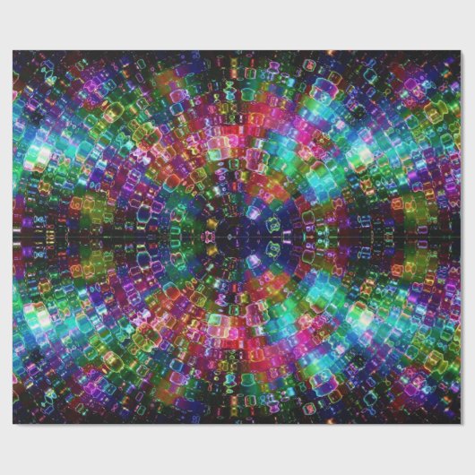 Zerbrochenes Glas-Spiralen-Packpapier Geschenkpapier (Flach)