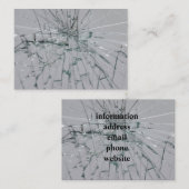 Zerbrochenes Glas Visitenkarte (Vorne/Hinten)