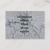 Zerbrochenes Glas Visitenkarte (Rückseite)