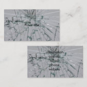 Zerbrochenes Glas Visitenkarte (Vorne/Hinten)