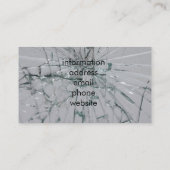 Zerbrochenes Glas Visitenkarte (Rückseite)