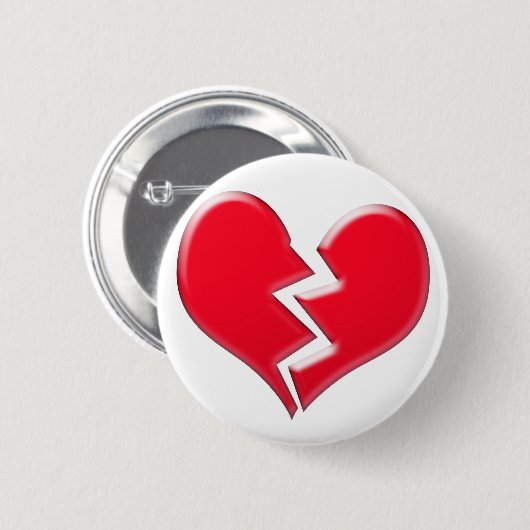 zerbrochenes Herz Button (Vorne & Hinten)