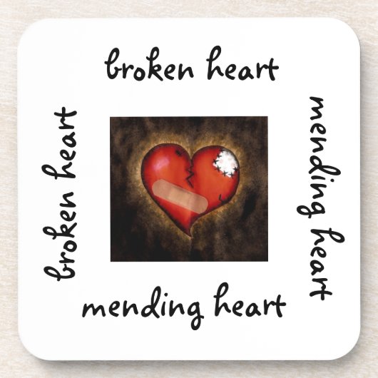 Zerbrochenes Herz/Kreislauf-Untersetzer Untersetzer (Vorderseite)