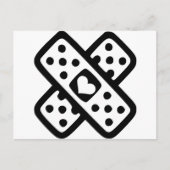 Zerbrochenes Herz - Liebe Postkarte (Vorderseite)