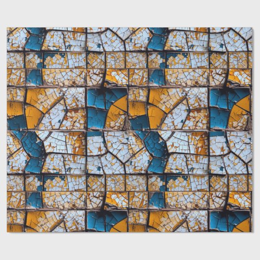 Zerbrochenes und gebrochenes engstirniges Grenzkon Geschenkpapier (Flach)