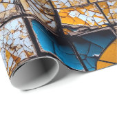 Zerbrochenes und gebrochenes engstirniges Grenzkon Geschenkpapier (Rolleneckpunkt)