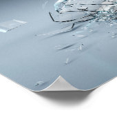 Zerbrochenes Weinglas Poster (Ecke)