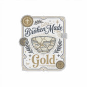 Zerbrochenes wird zu Gold Jesus Kintsugi zerbroche Aufkleber (Vorderseite)