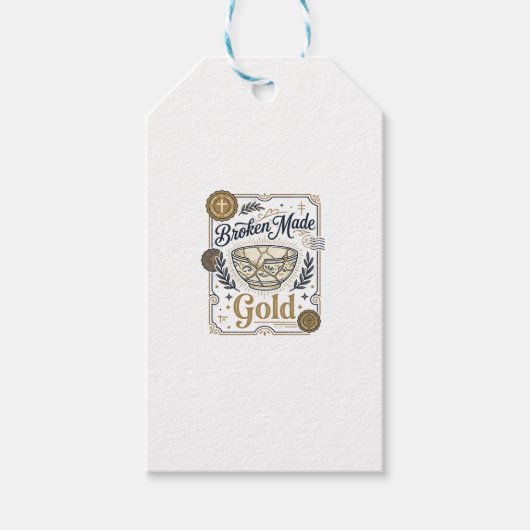 Zerbrochenes wird zu Gold Jesus Kintsugi zerbroche Geschenkanhänger (Vorderseite)