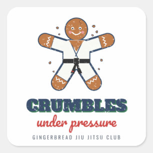 Zerbröckelt unter Druck Lebkuchen BJJ Aufkleber