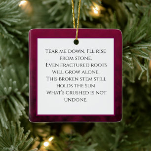 Zerdrückte Blüte Keramikornament