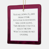 Zerdrückte Blüte Keramikornament (Links)