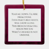 Zerdrückte Blüte Keramikornament (Vorderseite)