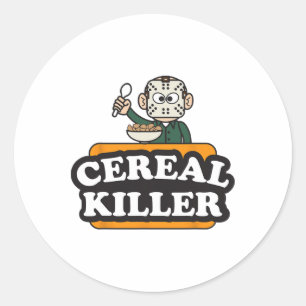 Zerealien Killer Food Puff Spaß Kostüm Spaß Hallow Runder Aufkleber