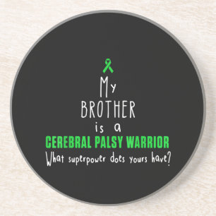 Zerebral Palsy Awareness Bruder Krieger T - Shirt Getränkeuntersetzer