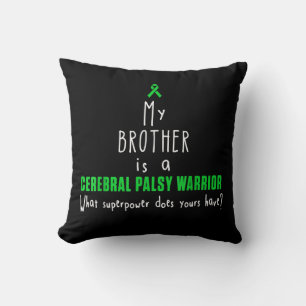 Zerebral Palsy Awareness Bruder Krieger T - Shirt Kissen