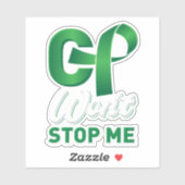 Zerebral Palsy Awareness CP wird mich nicht stoppe Aufkleber (Blatt)