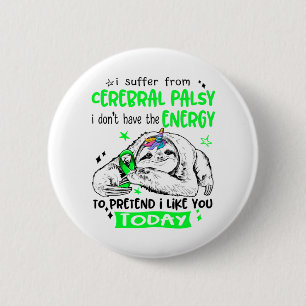 Zerebral Palsy Sensibilisierungsmonat Band Geschen Button