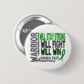 Zerebrale Lähmungs-Krieger Button (Vorne & Hinten)